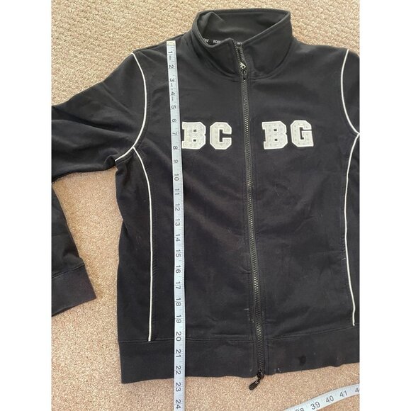 BCBGMaxazria Y2K Black Athletic Full Zip Jacket with Rhinestones - Picture 10 of 11